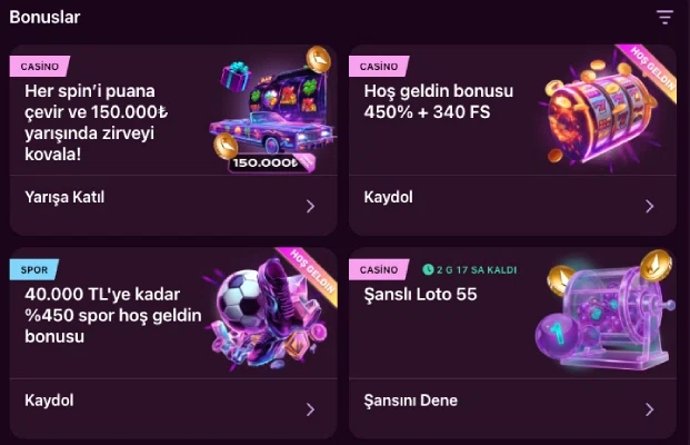 Lüks Casino hoş geldin bonusu banner görseli